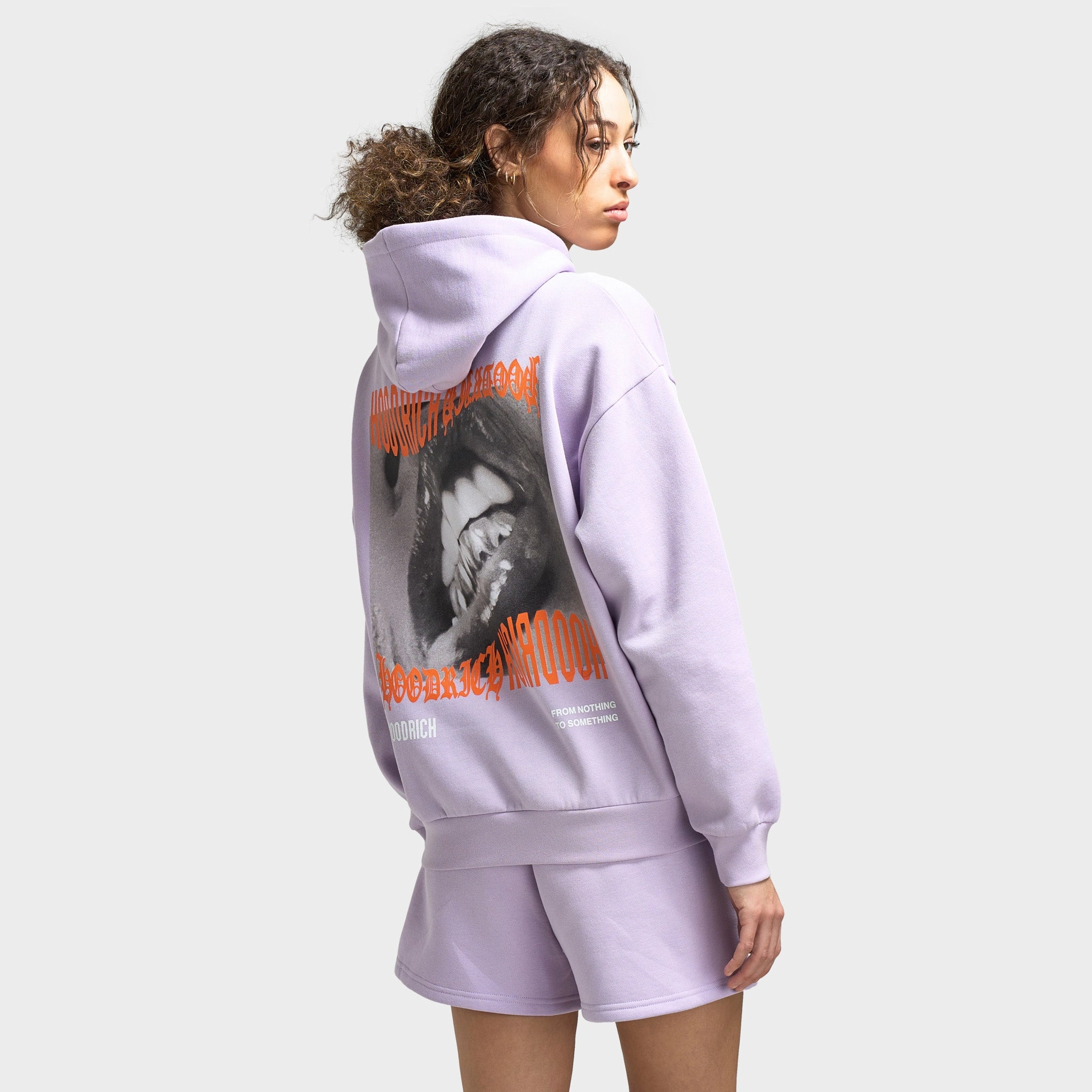 All Day Fit Weekend Outing Wear Hoodrich Women's Flex Oversized Hoddie Pastel Lilac / Persimmon Orange