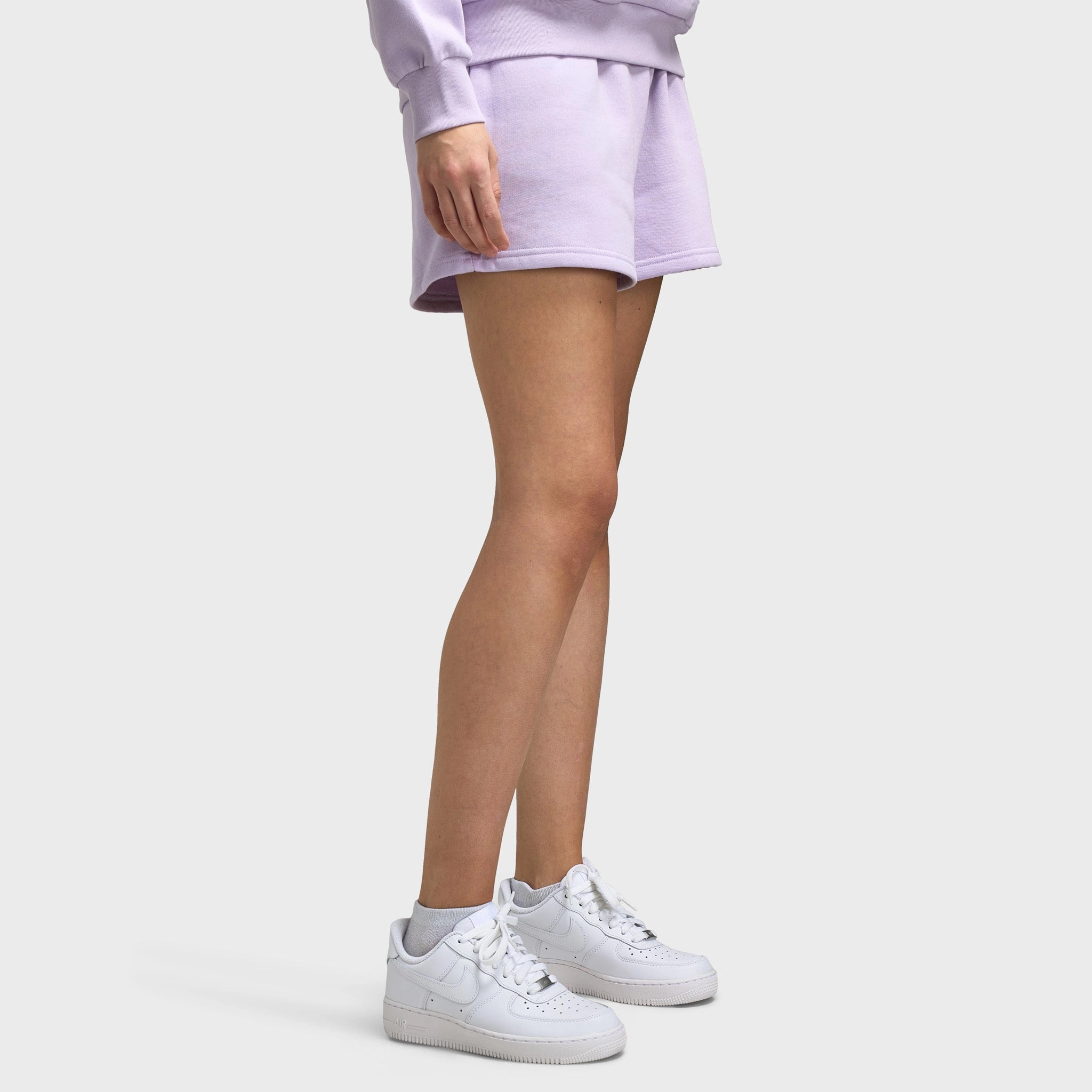 Hoodrich Women's Flex Sweatshorts Pastel Lilac / Persimmon Orange Eco Friendly Fabric Soft Stretch