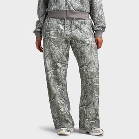 Hoodrich Women's Low Rise Wide Leg Joggers / Woodland Camo Vented Panels Trend Vibe