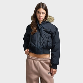 simple design Hard Cover Hoodrich Women's Puffer Jacket / Black