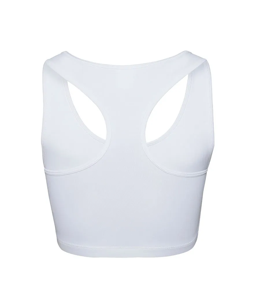 Reinforced Hem Girlie Cool Sports Crop Top | ARCTIC WHITE