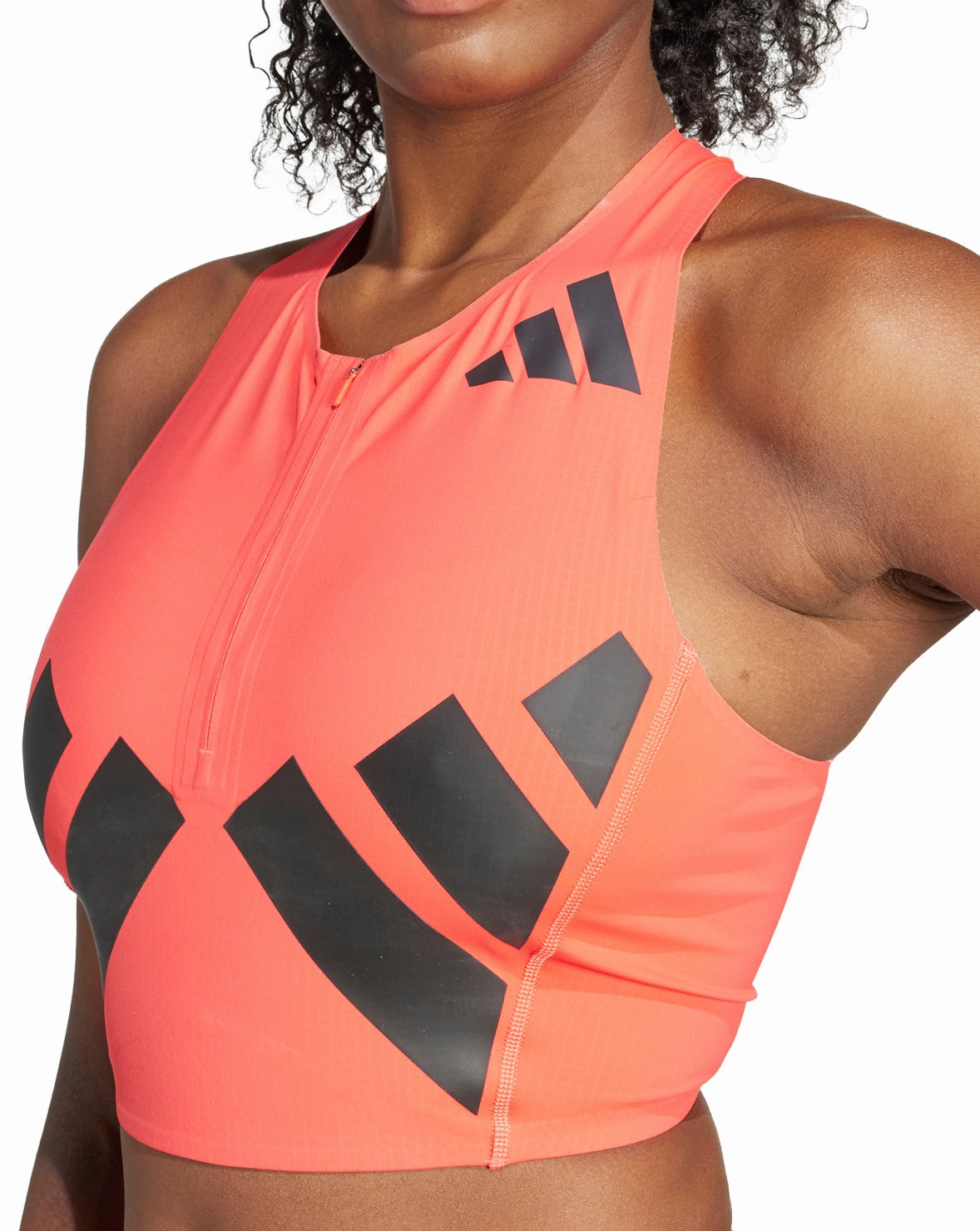 adidas Adizero Road To Records Womens Running Crop Top - Red without collars concept