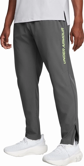Eco Friendly Dye Casual Style Under Armour Launch Mens Running Track Pants - Grey
