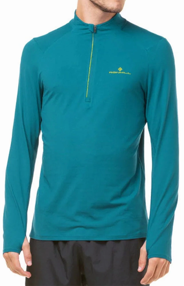 baseball Ronhill Core Thermal Half Zip Long Sleeve Mens Running Top - Blue