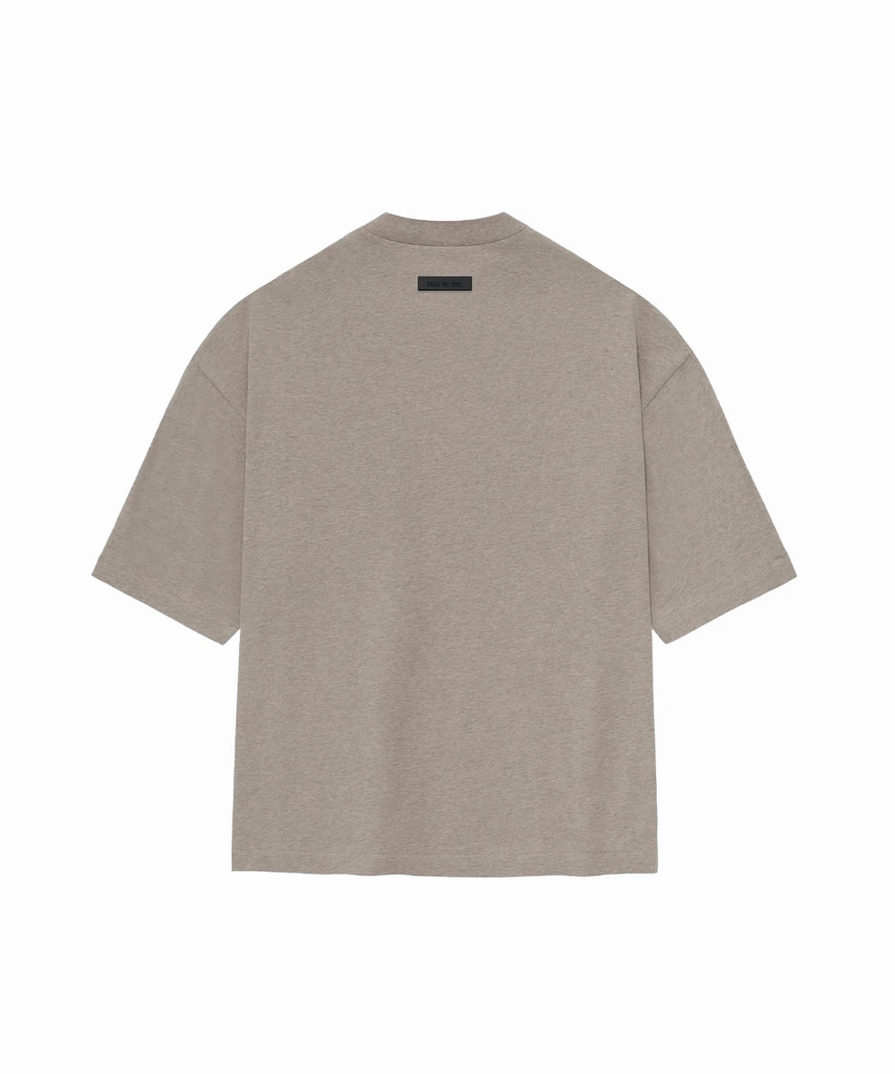 Placket Closure Sky Cool Fear Of God ESSENTIALS Tee FW23 (Core Heather)