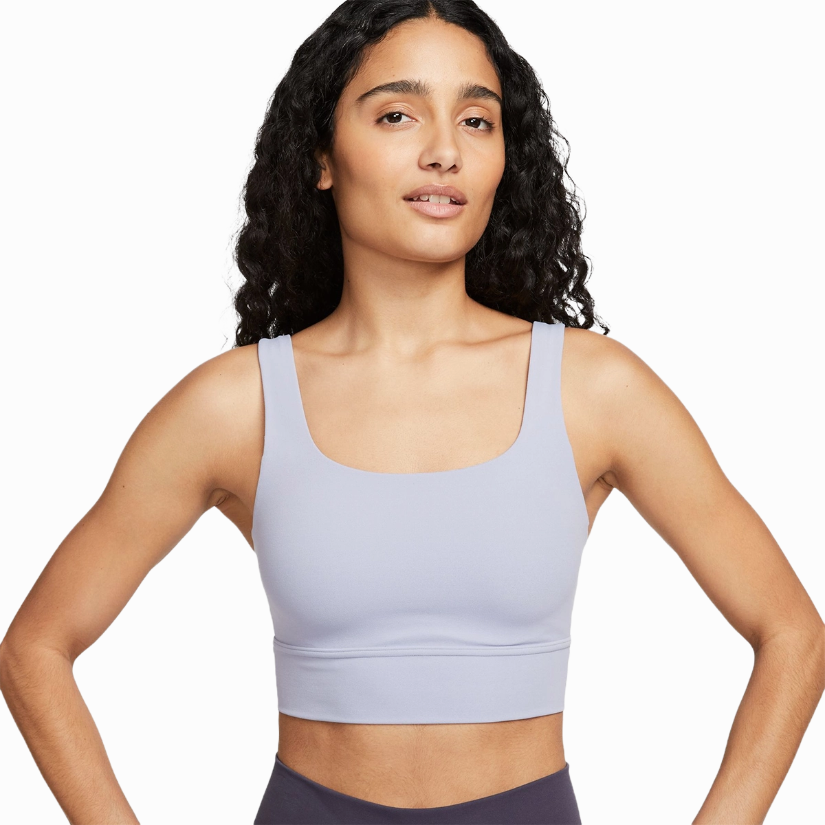 Nike Alate Ellipse Bra Purple workout gear Elastic cuffs