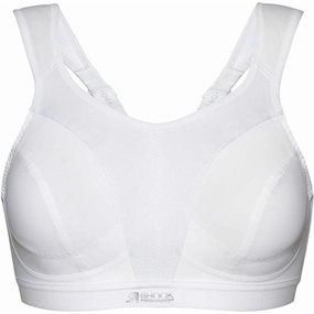 Workout Apparel Shock Absorber D  Max Womens Sports Bra - White