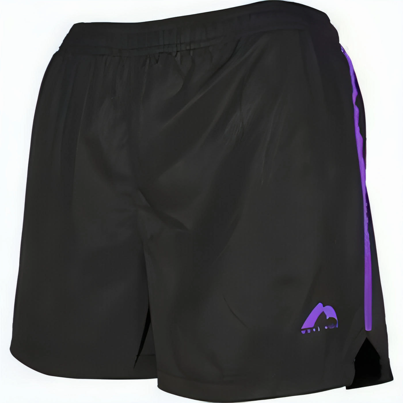 Zipper pockets More Mile Square-Cut Womens Running Shorts - Black
