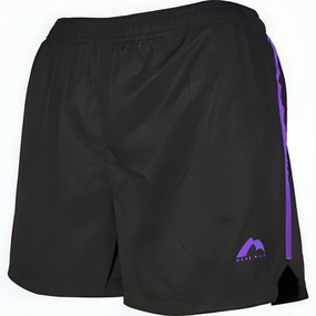Zipper pockets More Mile Square-Cut Womens Running Shorts - Black