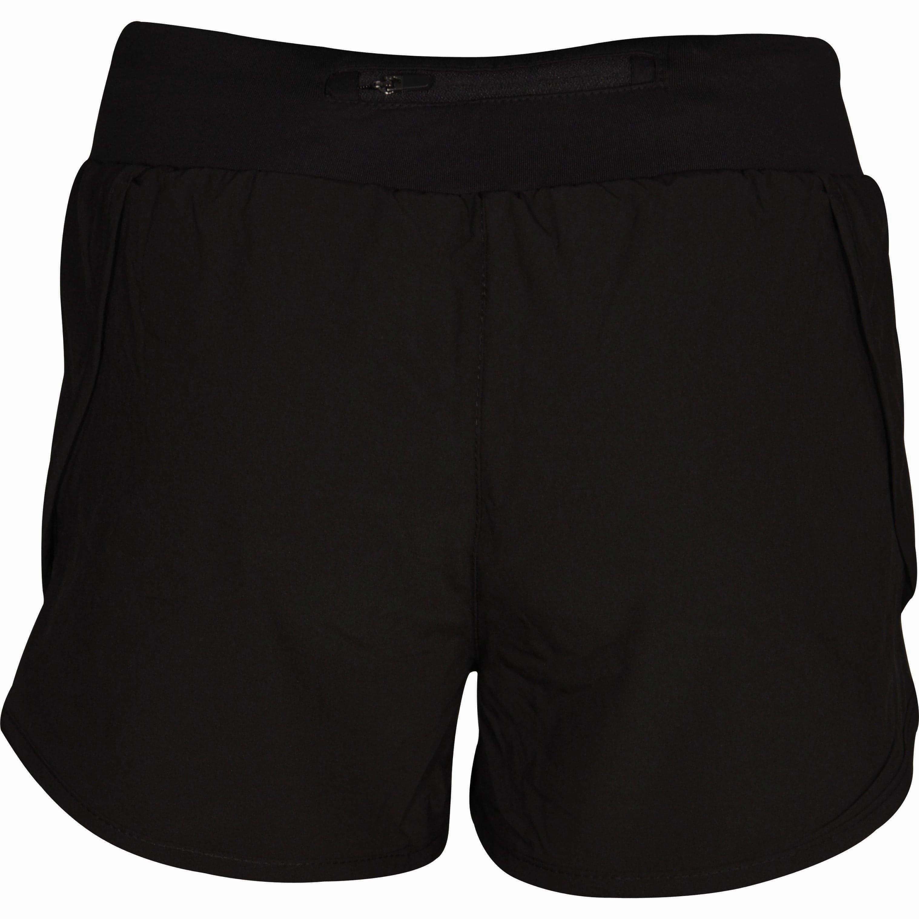 Fleece Lining Non Restrictive Waistband More Mile Excel Womens Running Shorts - Black