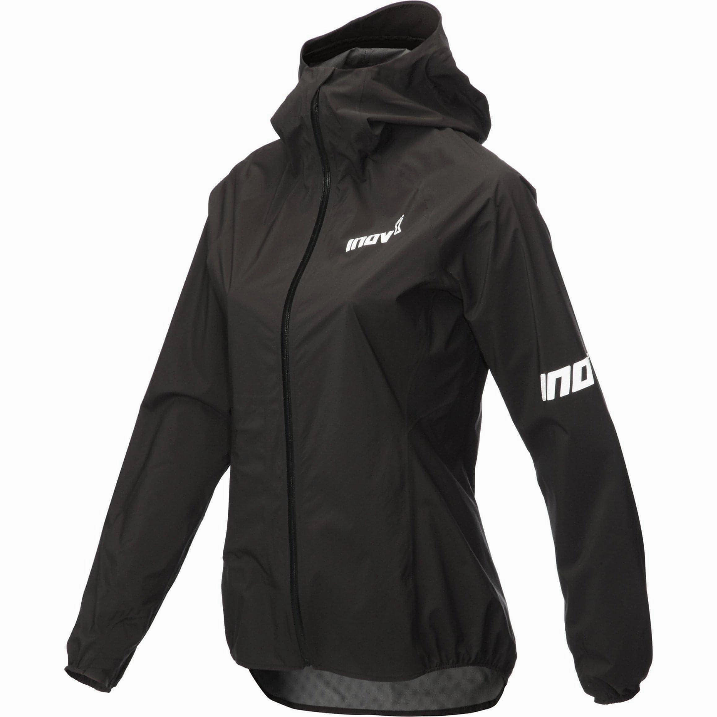 Inov8 Stormshell Waterproof Womens Running Jacket - Black Dynamic Performance Cross Ventilation Matrix