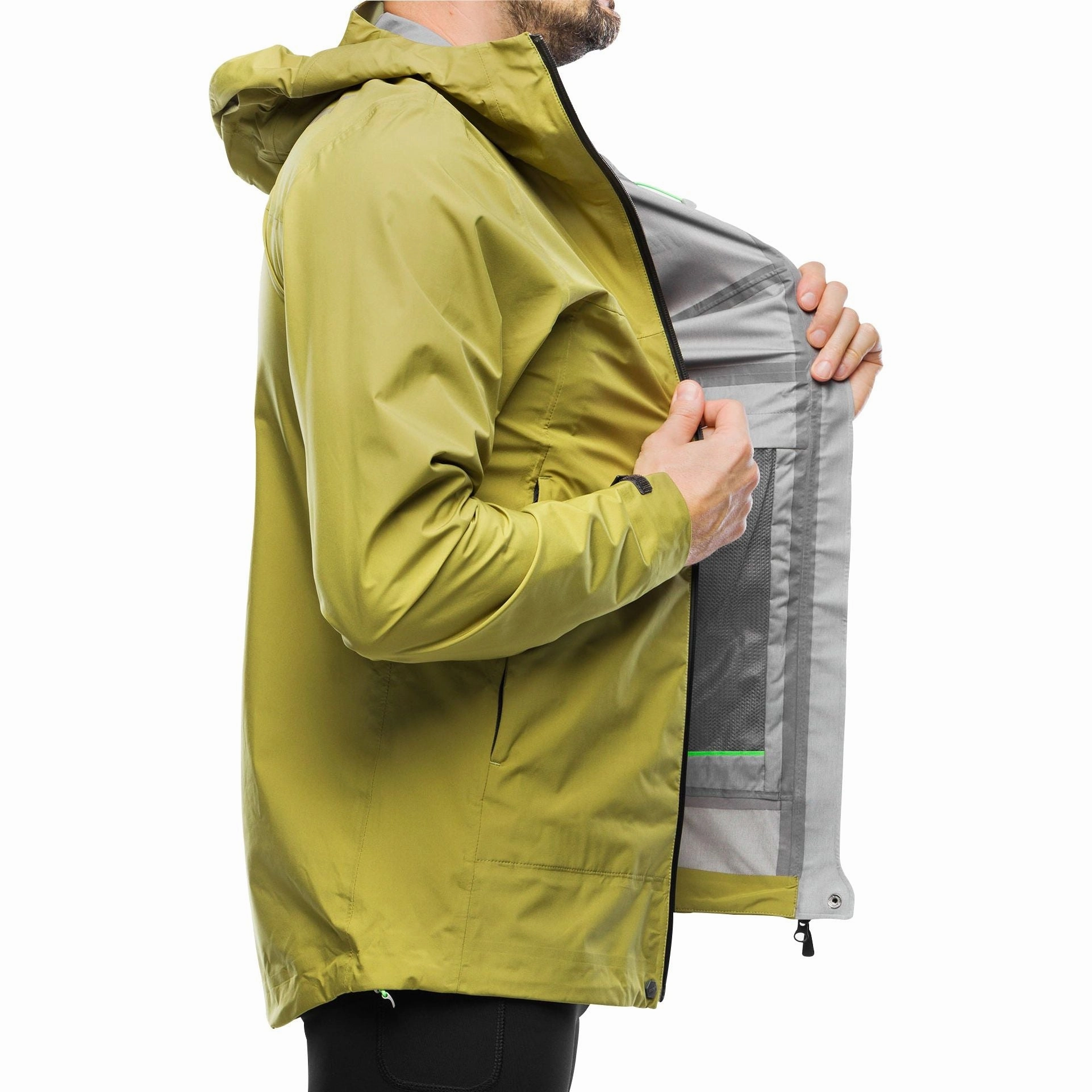 Clean Fit Inov8 VentureLite Mens Waterproof Jacket - Green
