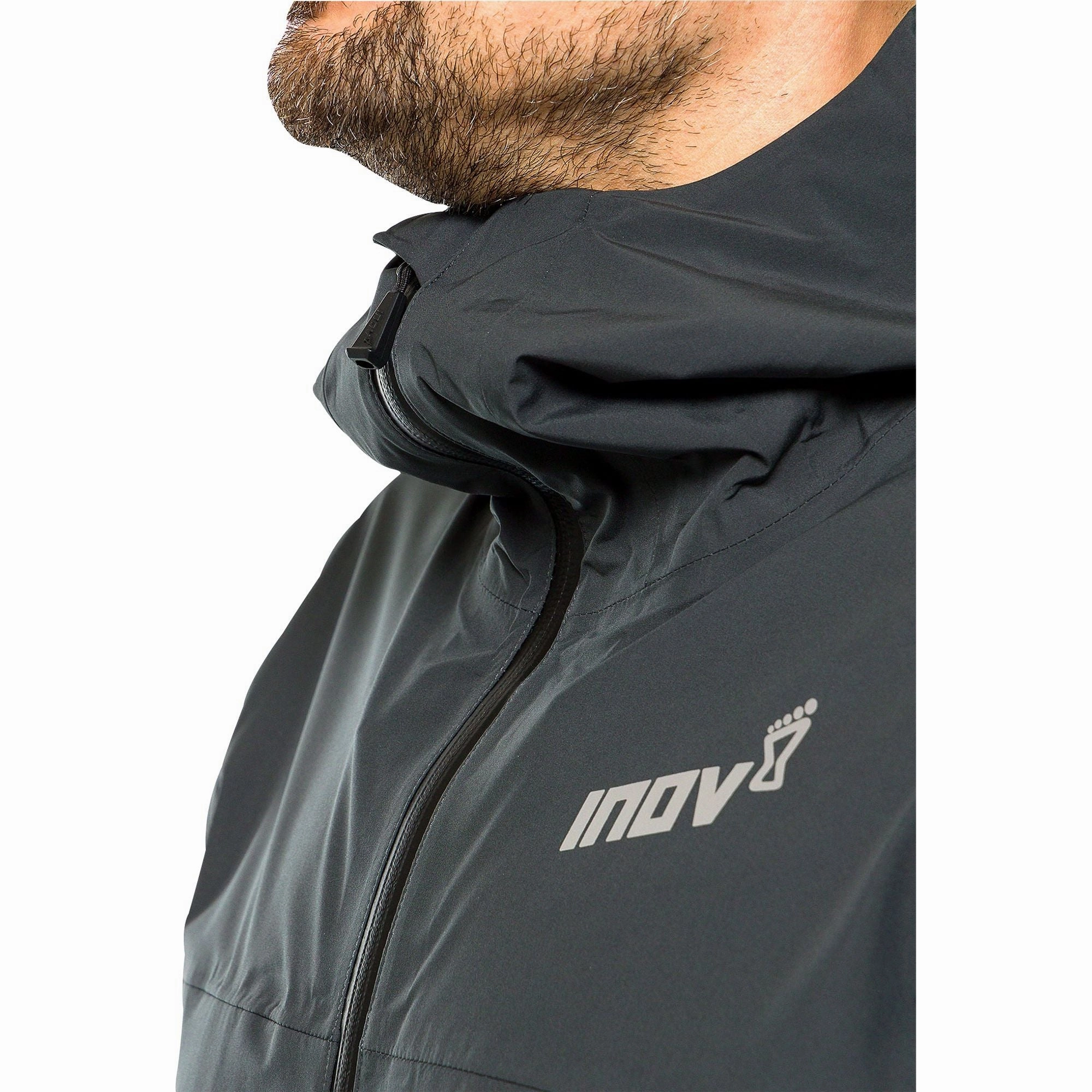 Inov8 VentureLite Mens Waterproof Jacket - Grey Multi Pocket Layout