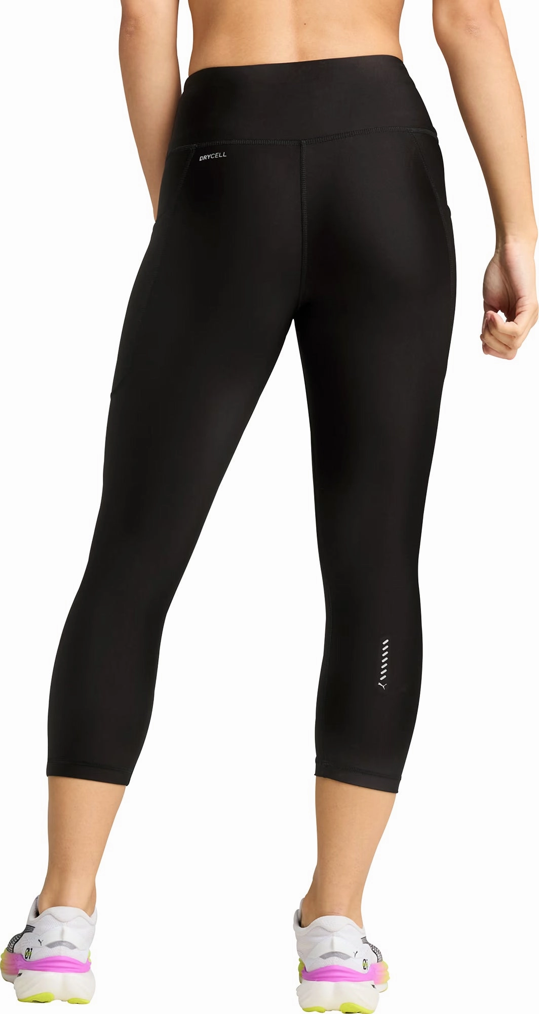 Fashionable-look Abrasion-resistant Puma Velocity Womens 3/4 Capri Running Tights - Black
