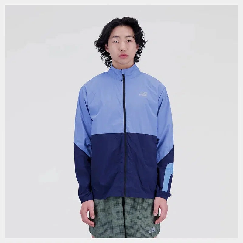 Noise Reduced Fabrics Fleece Inside Men's Graphic Impact Run Packable Jacket