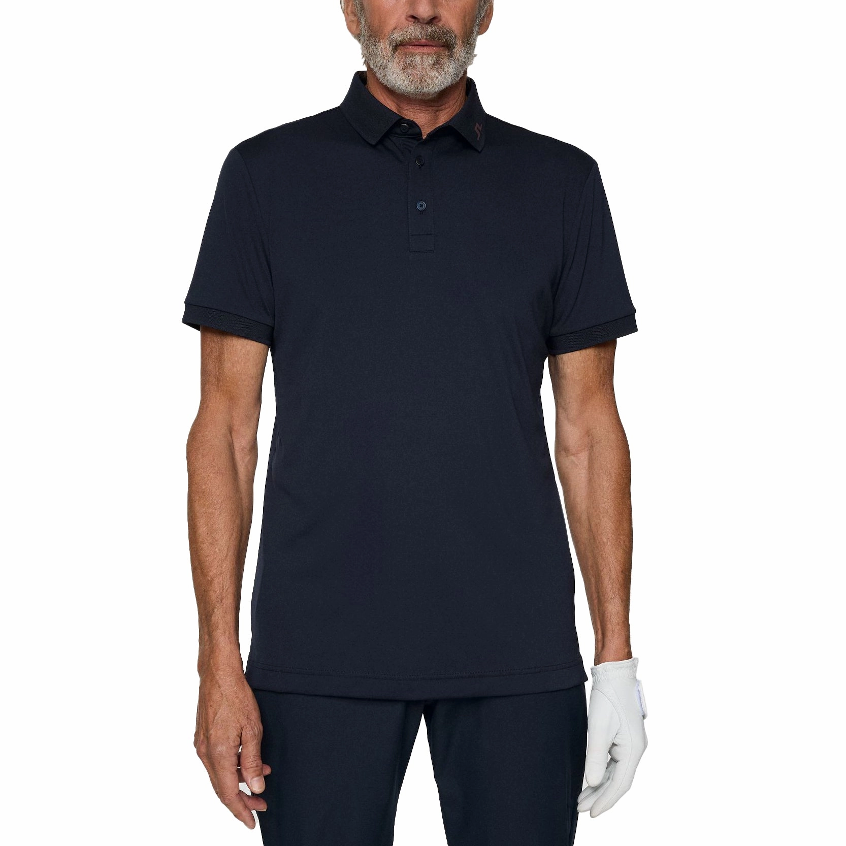 Dress Up Or Down GarmentWashed Texture J.Lindeberg KV Print Golf Polo Shirt - JL Navy