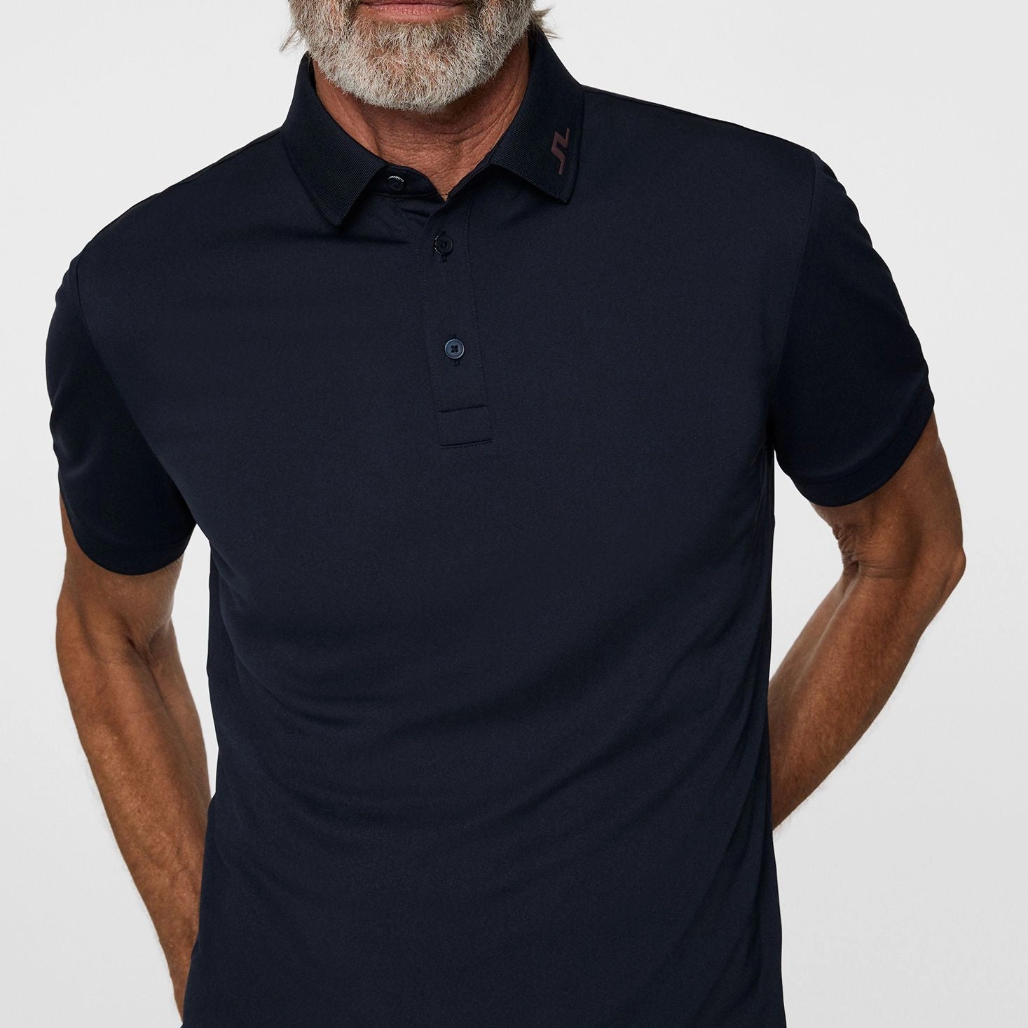 Breathable fabric J.Lindeberg KV Print Golf Polo Shirt - JL Navy