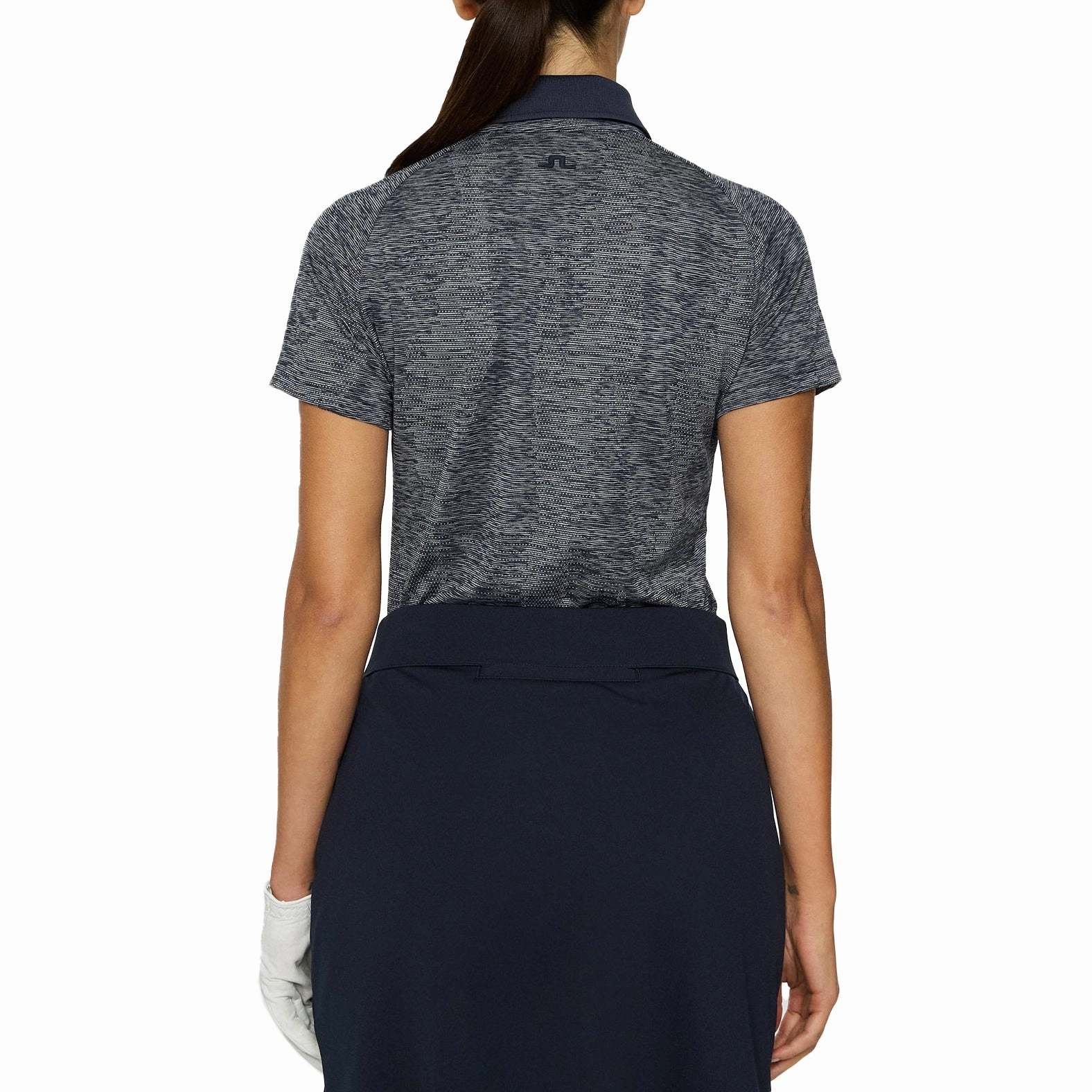 Anti Pilling Surface J.Lindeberg Women's Minnie Golf Polo Shirt - Navy Melange