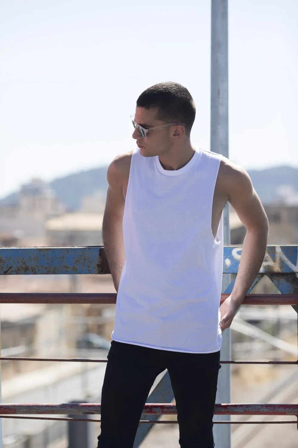 Kind Soul High Neck Slash Armhole Vest | BLACK