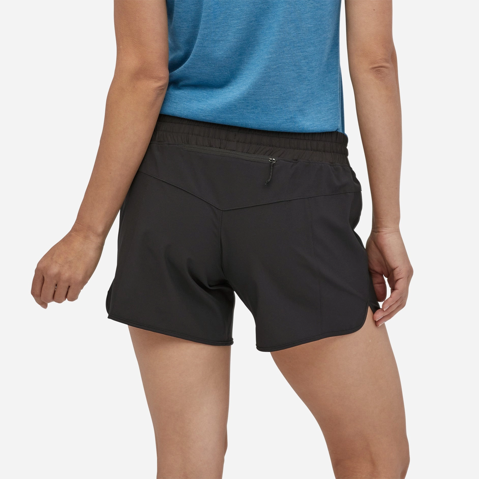 Patagonia Women's Nine Trails 6 Inch Shorts Black MoistureWicking Fabric SustainableYarnBlend