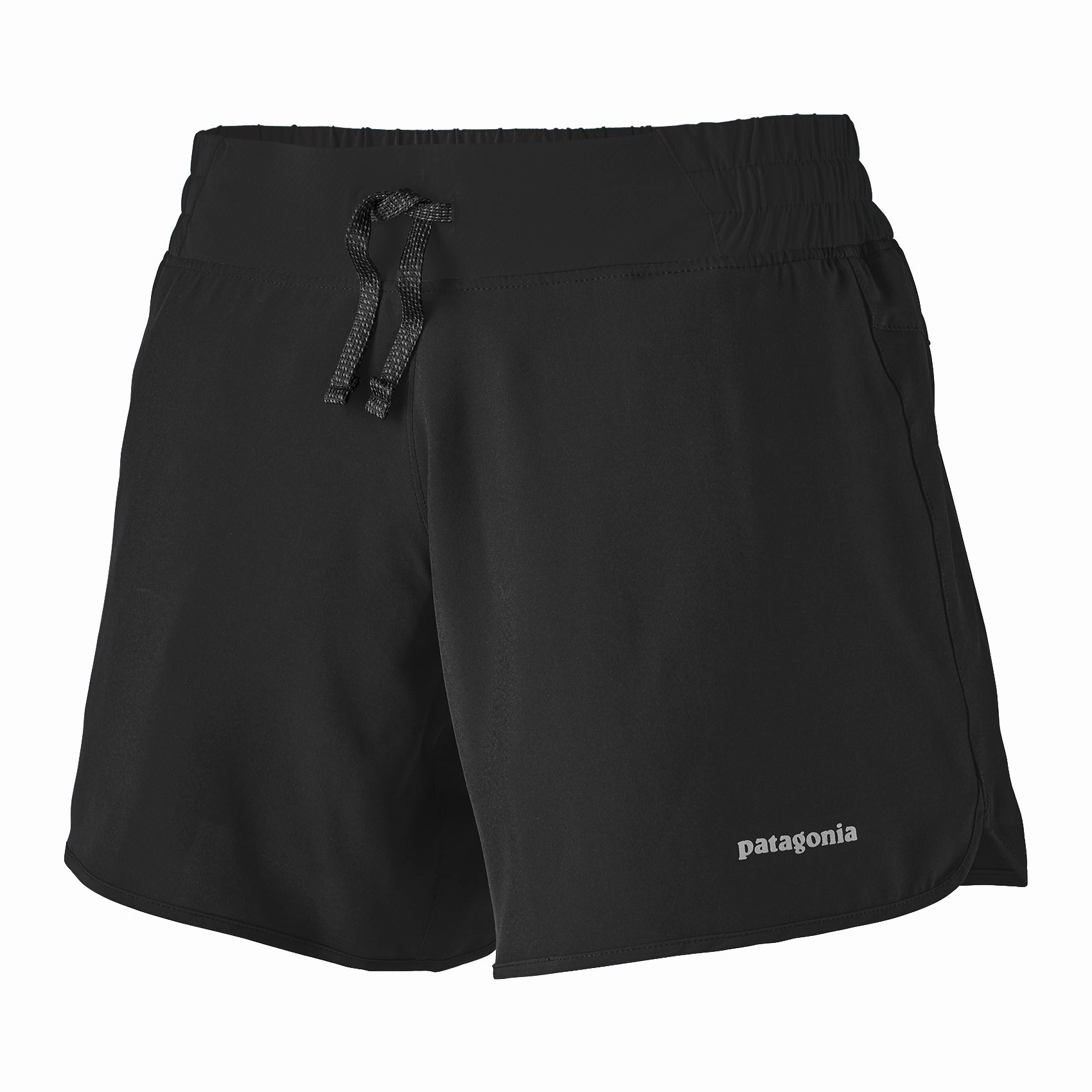 Patagonia Women's Nine Trails 6 Inch Shorts Black SeamlessPockets Green Fit
