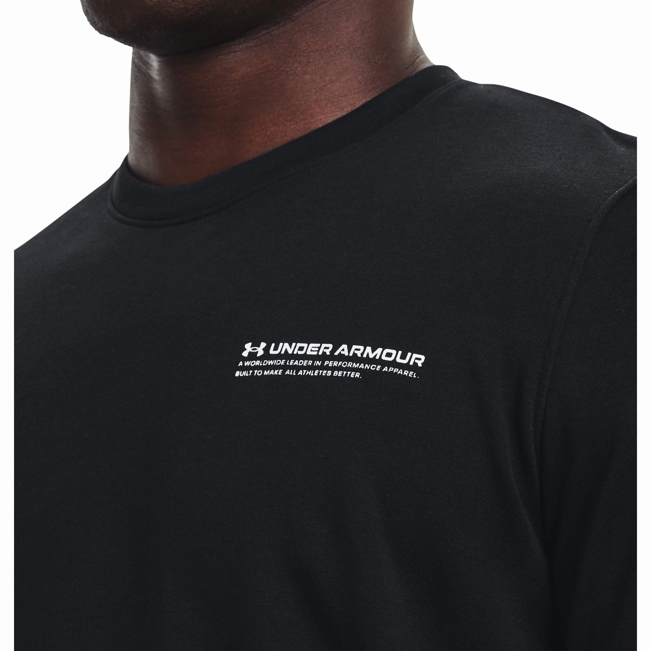 Under Armour Rival Terry Logo Mens Sweatshirt - Black AllSeasonWear HeatReflective Lining