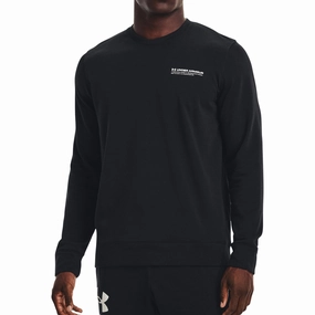Under Armour Rival Terry Logo Mens Sweatshirt - Black ElasticCuffDesign