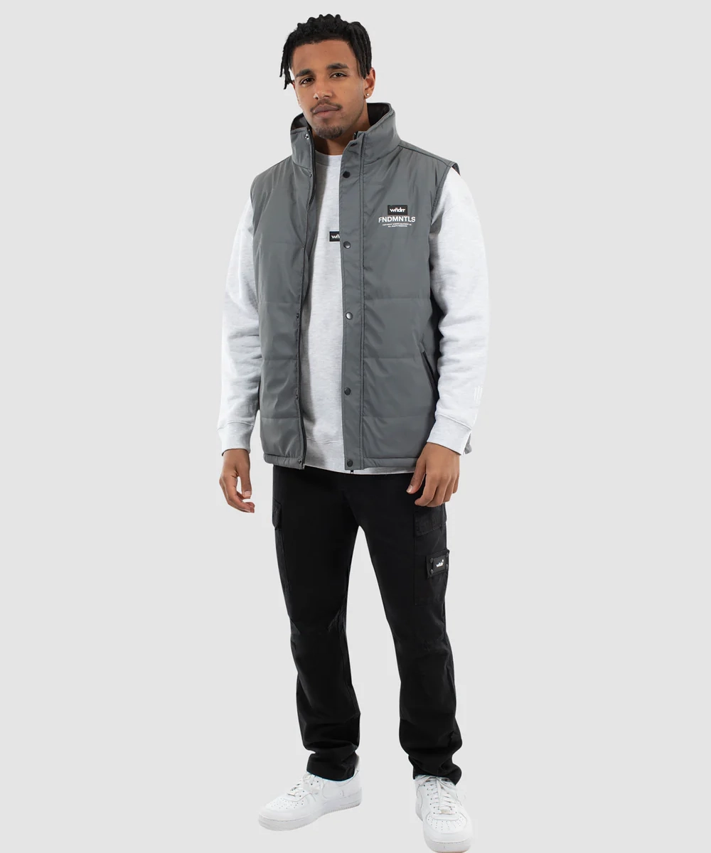 Art Mood VentilatedKnit WNDRR Whitmore Puffer Vest (Charcoal)