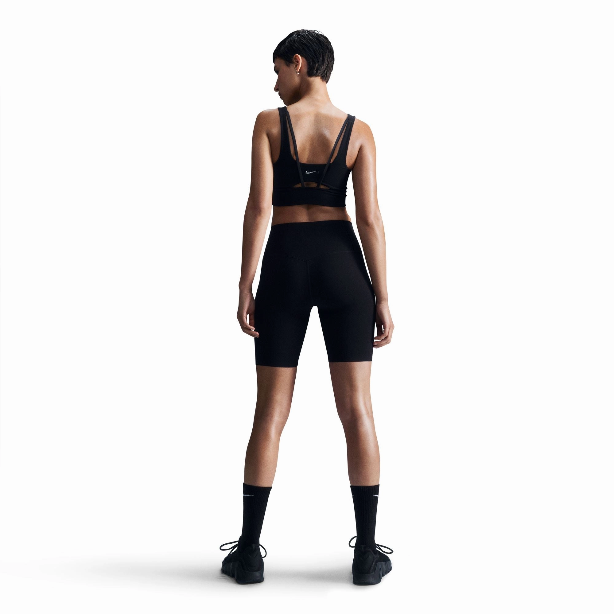 World Tone Reuse Mode Women's Dri-FIT Zenvy Medium Support Longline Sports Bra Light Black / Sail