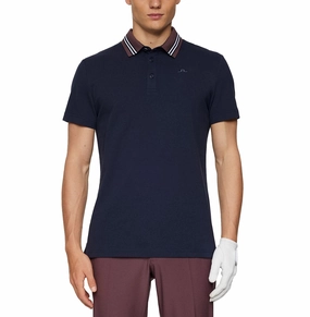 J.Lindeberg Bjorn Golf Polo Shirt - JL Navy Holiday Outfit TemperatureRegulating Layer