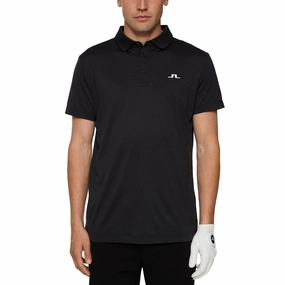 Work Appropriate J.Lindeberg Bridge Golf Polo Shirt - Black