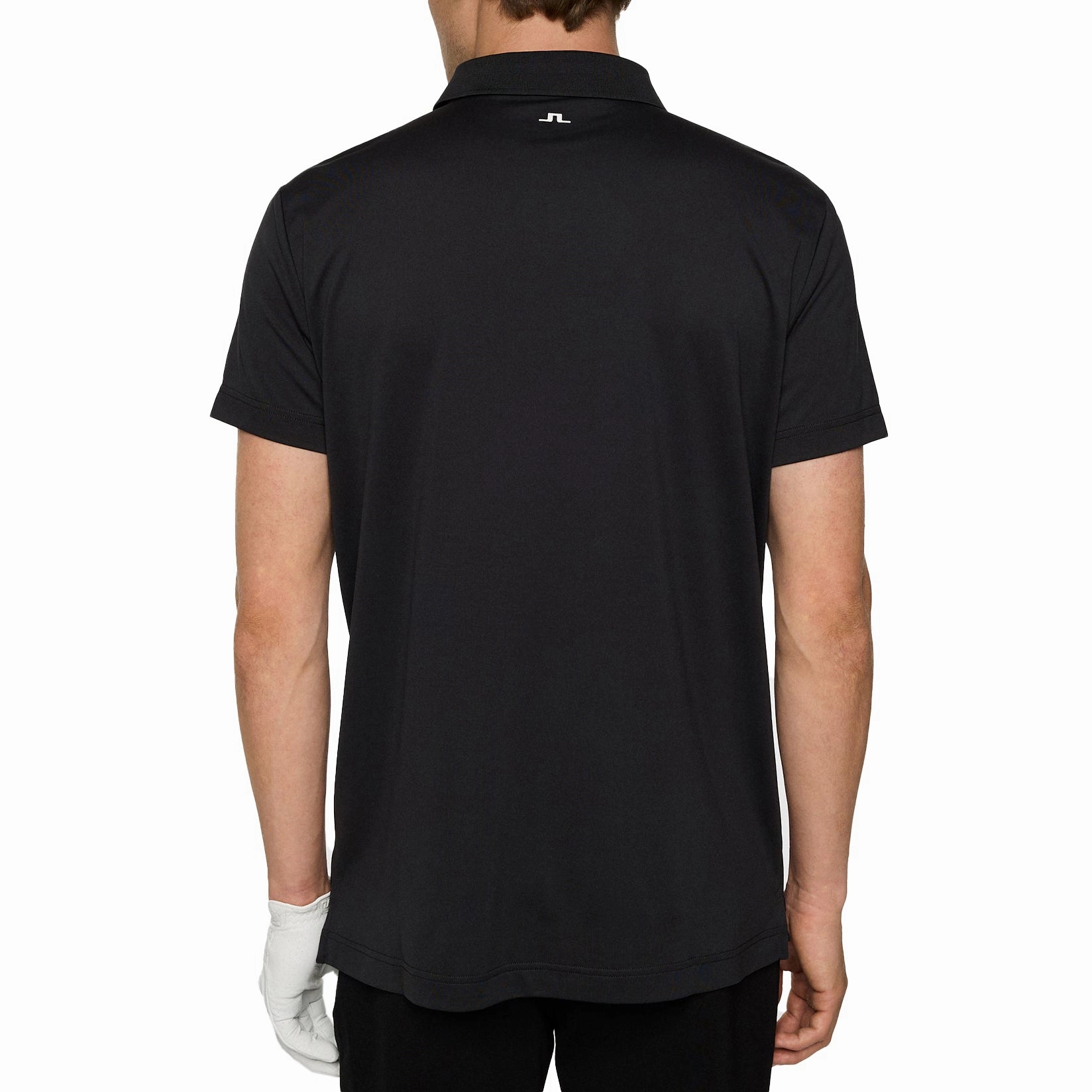 J.Lindeberg Bridge Golf Polo Shirt - Black Recycled Polyester Mix Tri Blend Composition