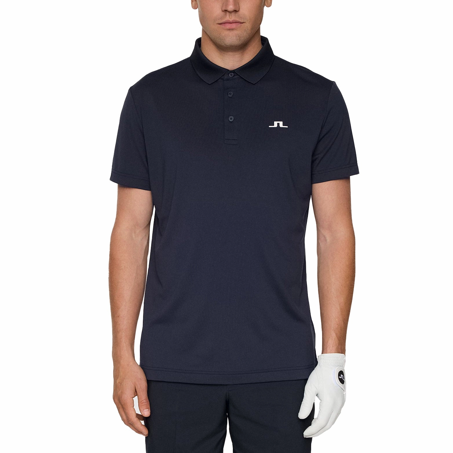 Relaxed Comfort Minimalist Design J.Lindeberg Bridge Golf Polo Shirt - JL Navy