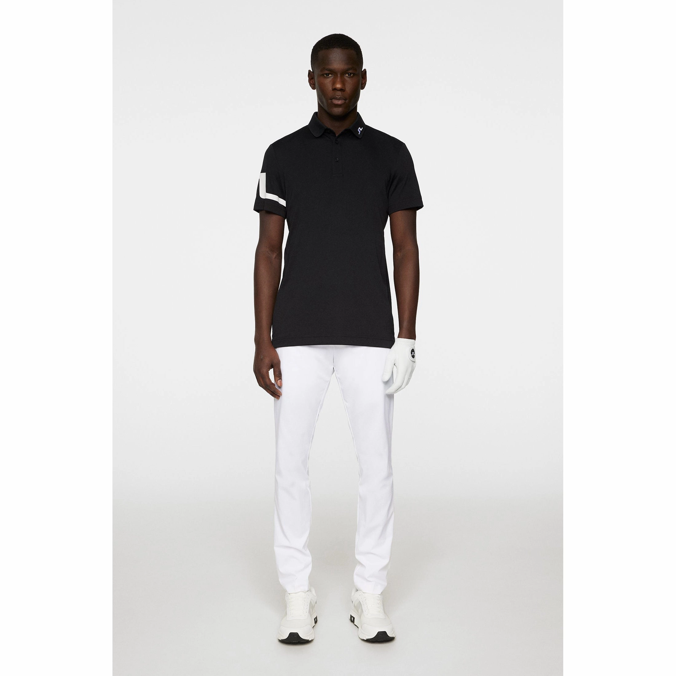 J.Lindeberg Heath Regular Fit Golf Polo Shirt - Black TearResistant Fiber Hygroscopic Threads