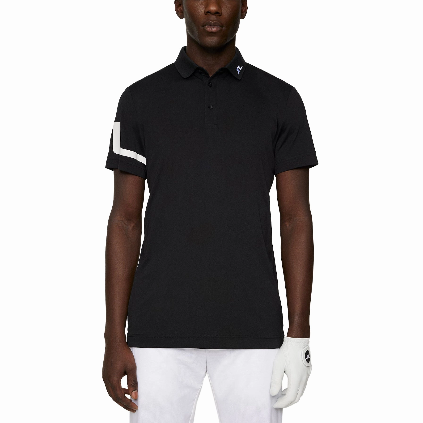 J.Lindeberg Heath Regular Fit Golf Polo Shirt - Black Golf Style
