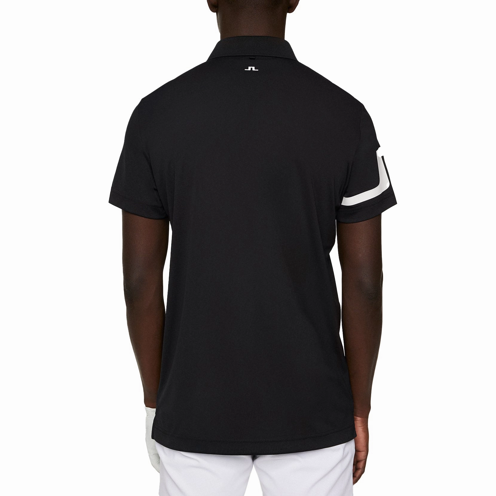 J.Lindeberg Heath Regular Fit Golf Polo Shirt - Black Breathable Material