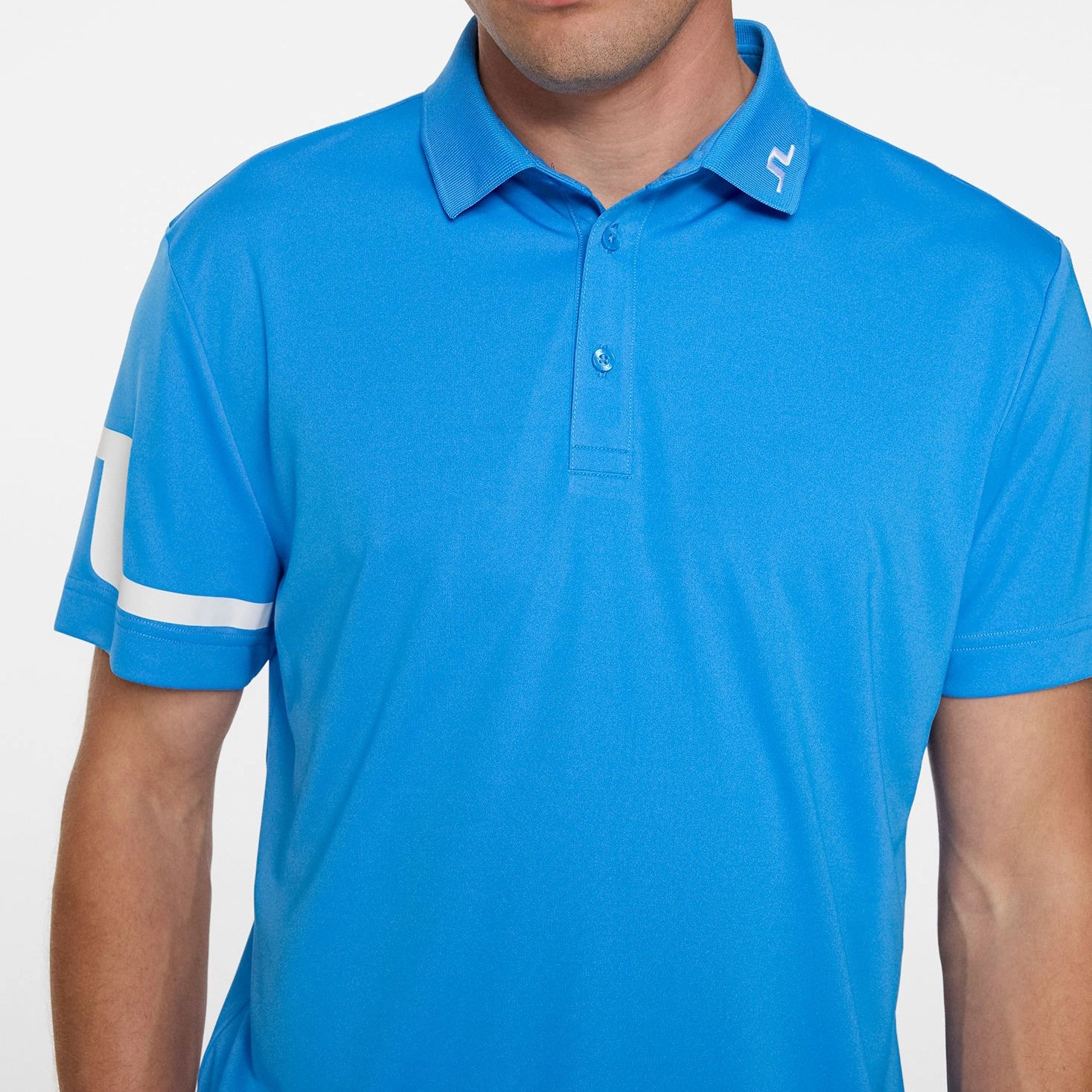 J.Lindeberg Heath Regular Fit Golf Polo Shirt - Sonic Blue AntiStatic Treatment