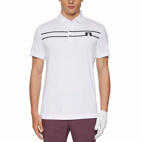 J.Lindeberg Klas Golf Polo Shirt - White Performance Polo