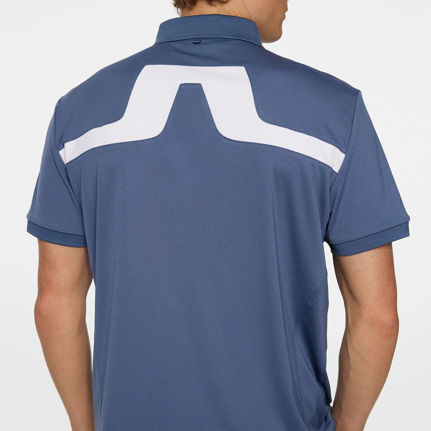 Garment Washed Finish J.Lindeberg KV Golf Polo Shirt - Vintage Indigo