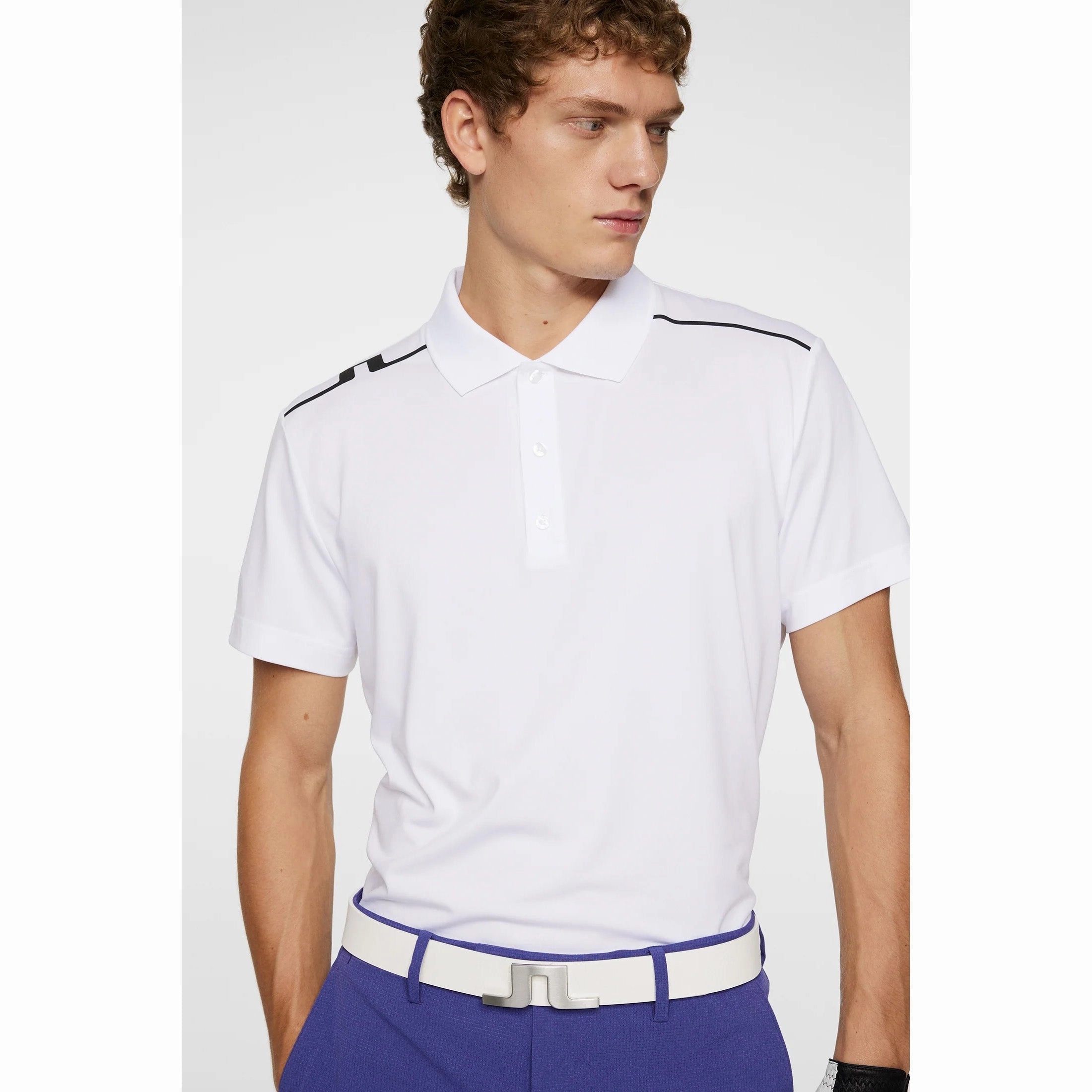 Minimalist Design J.Lindeberg Lionel Polo Golf Shirt - White