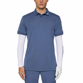 Adaptive Torso Contouring High-End Look J.Lindeberg Tour Tech Regular Fit Golf Polo Shirt - Vintage Indigo
