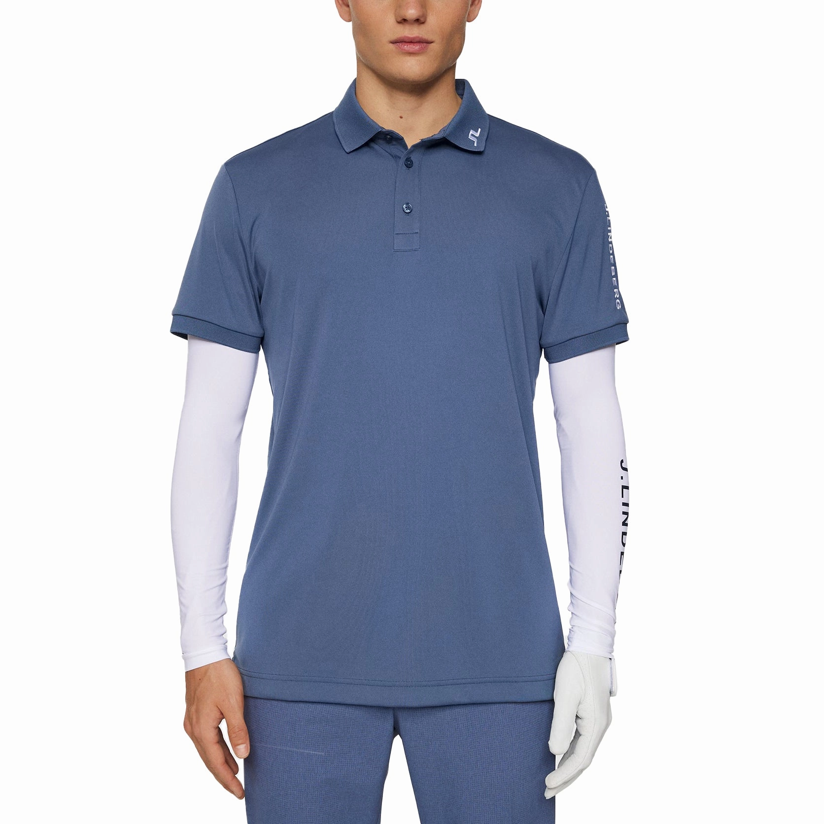 Adaptive Torso Contouring High-End Look J.Lindeberg Tour Tech Regular Fit Golf Polo Shirt - Vintage Indigo