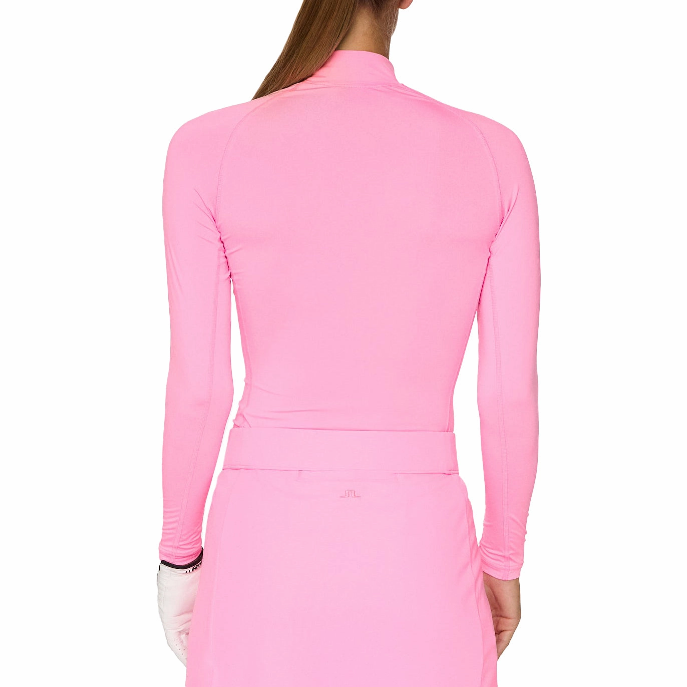 Thermoregulating Fabric J.Lindeberg Women's Ella Compression Golf Shirt - Eosine Pink