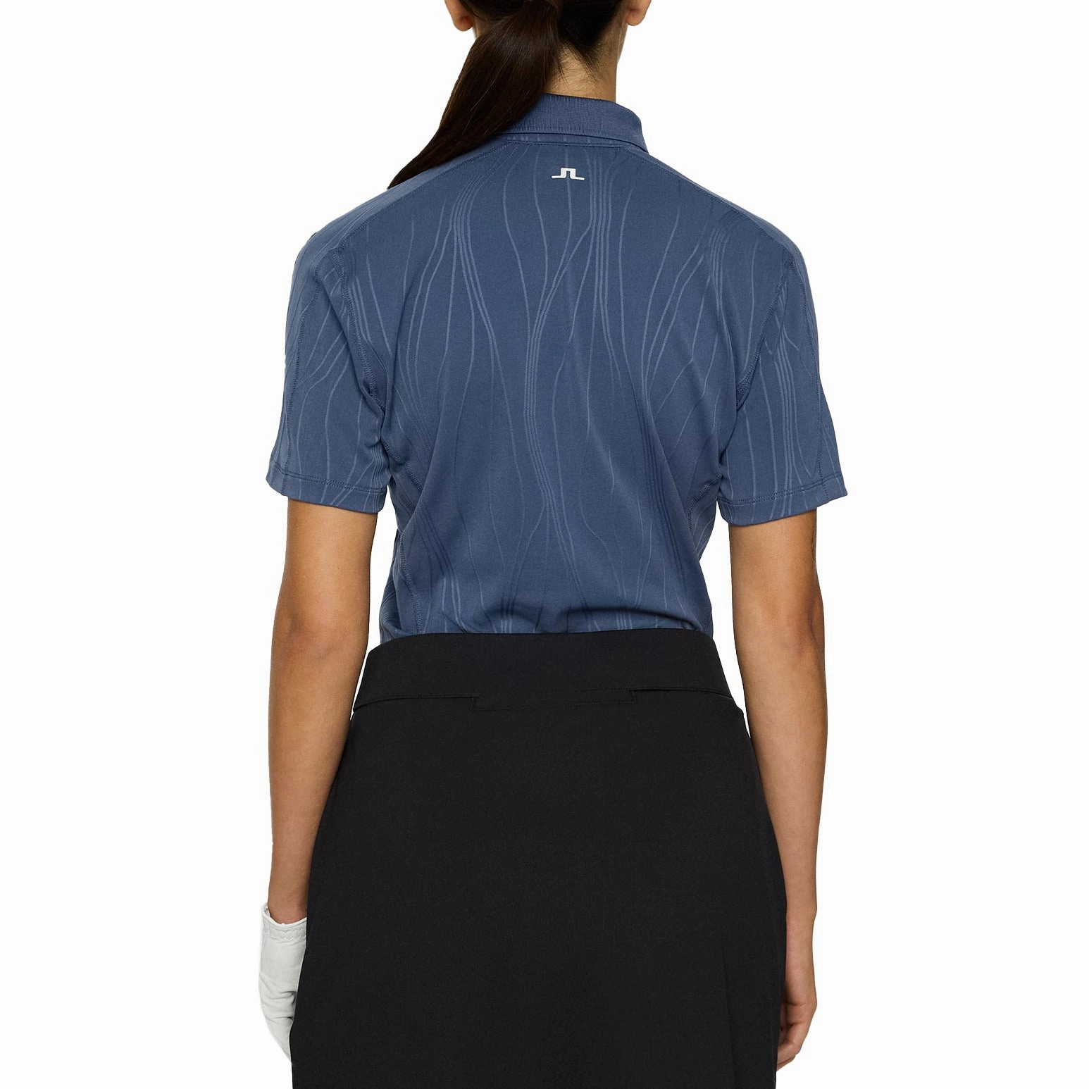 J.Lindeberg Women's Izara Golf Polo Shirt - Vintage Indigo Golf Clubhouse Everyday Basic