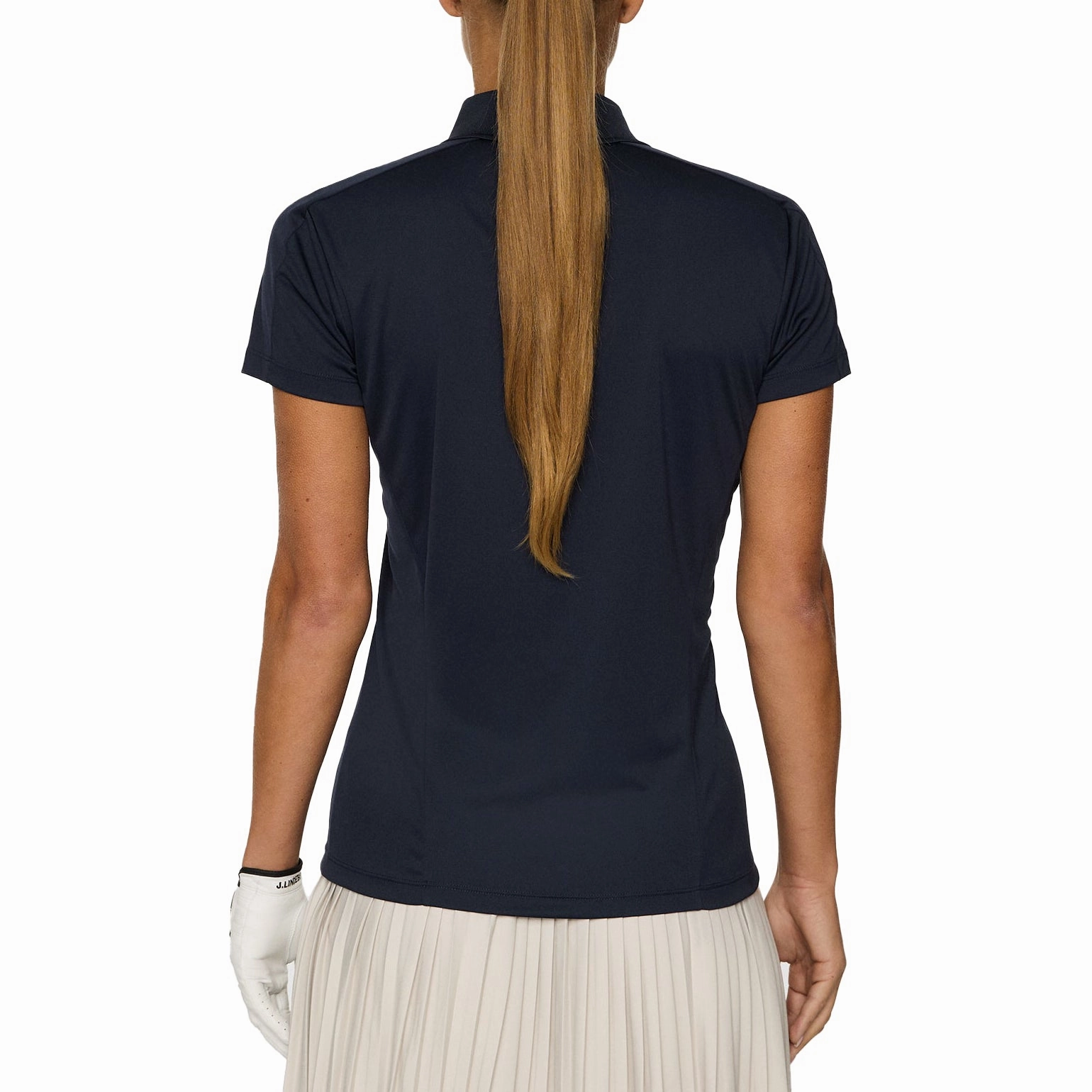 J.Lindeberg Women's Jessa Golf Polo Shirt - JL Navy Breathable Stretch