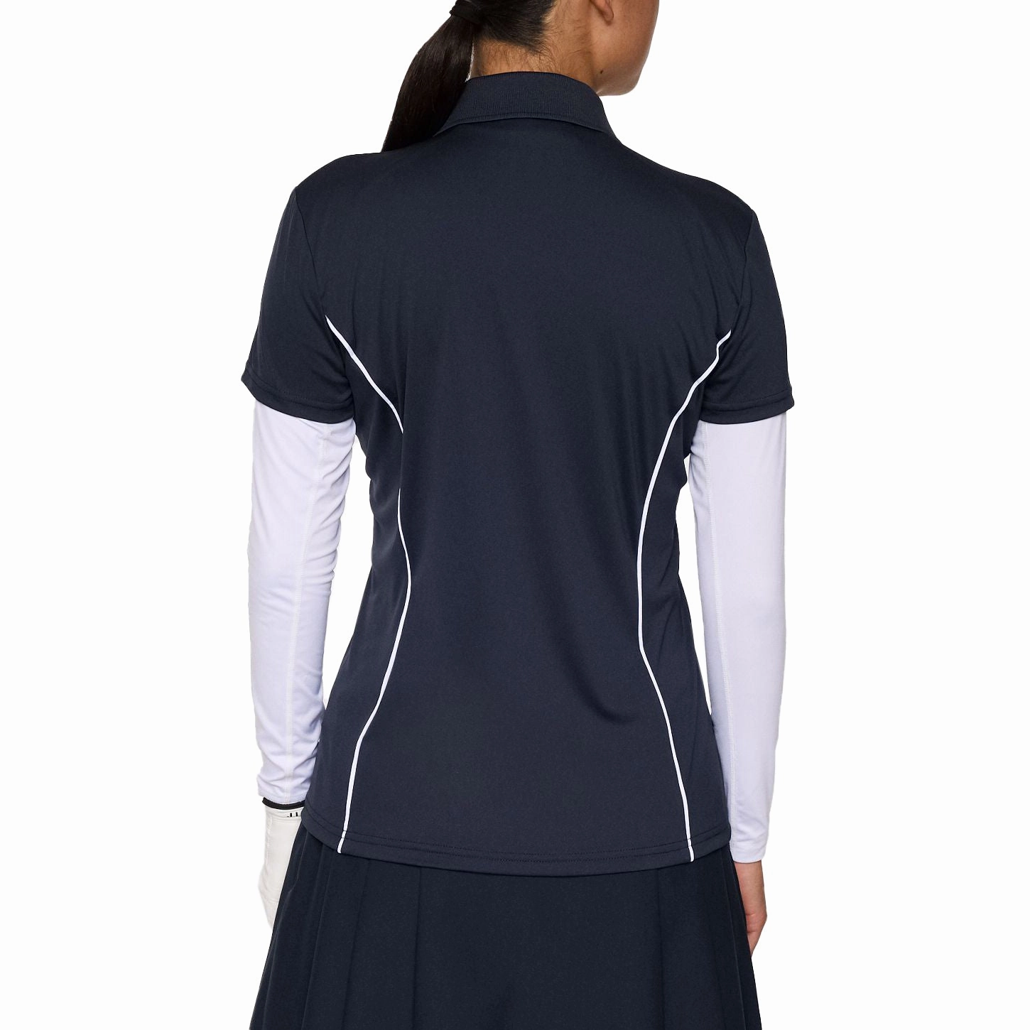 Reinforced Shoulders Stylish Comfort J.Lindeberg Women's Leyla Golf Polo Shirt - JL Navy