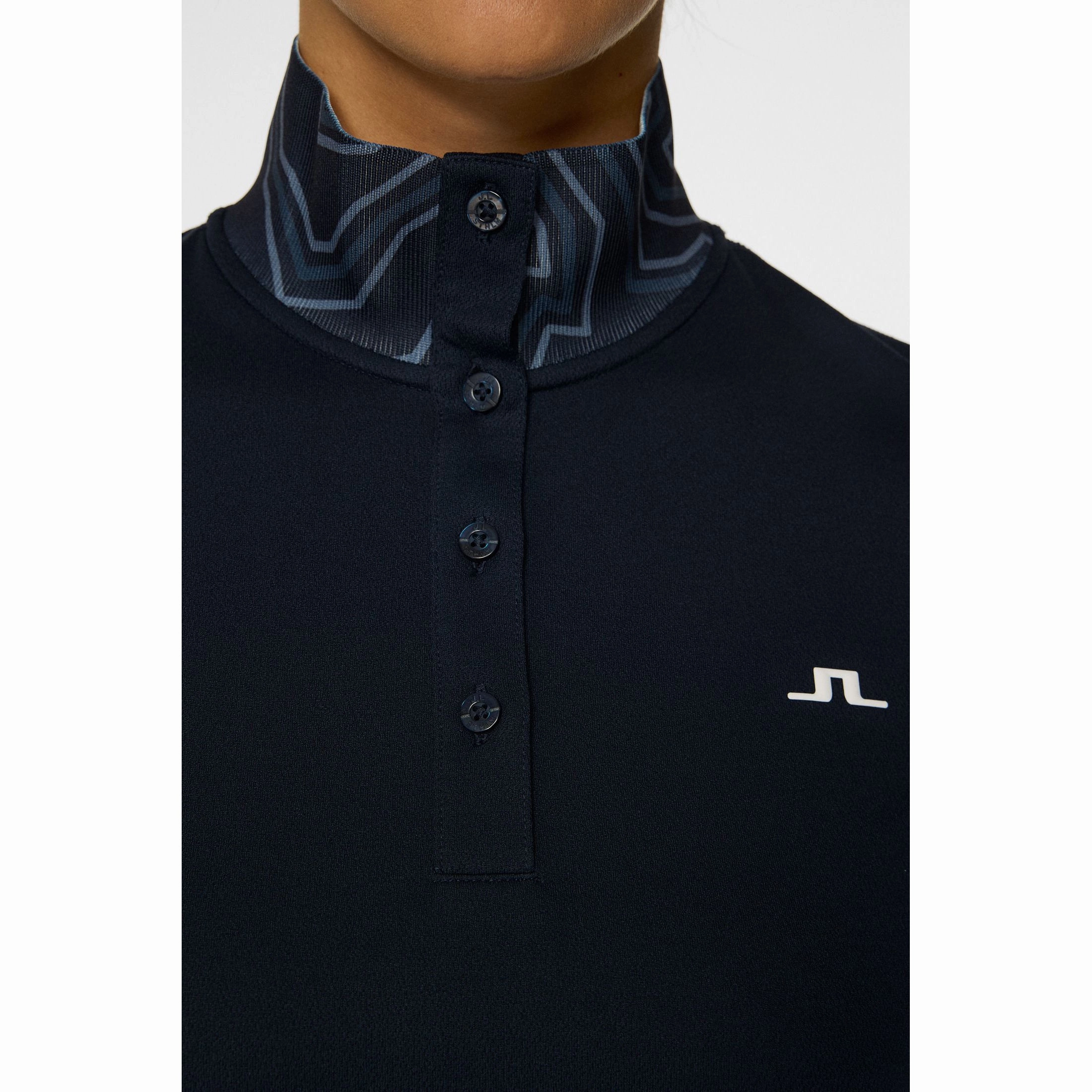 Office To Dinner NonIron Finish J.Lindeberg Women's Piper Golf Polo Shirt - JL Navy