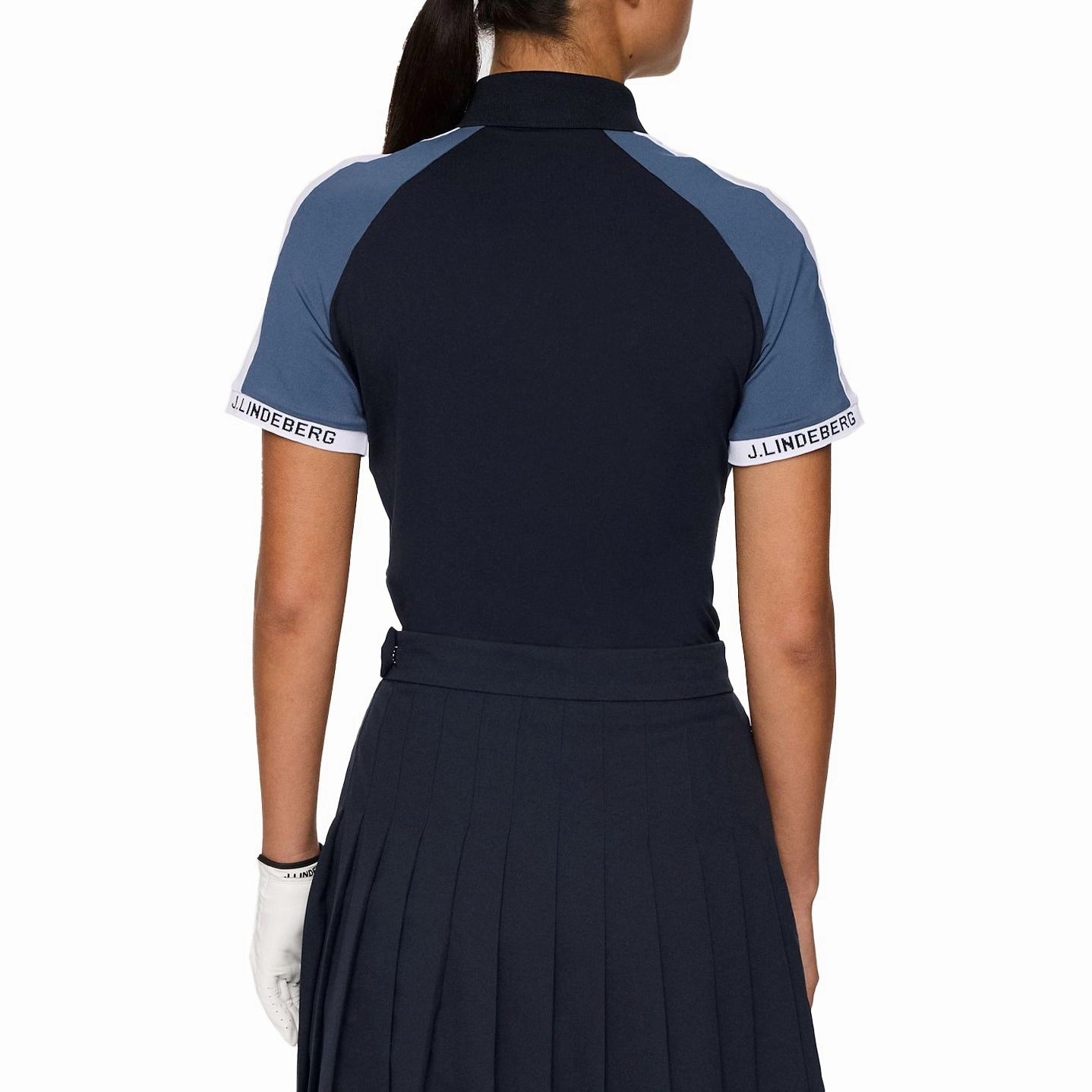J.Lindeberg Women's Priya Golf Polo Shirt - JL Navy Corporate Dress Code