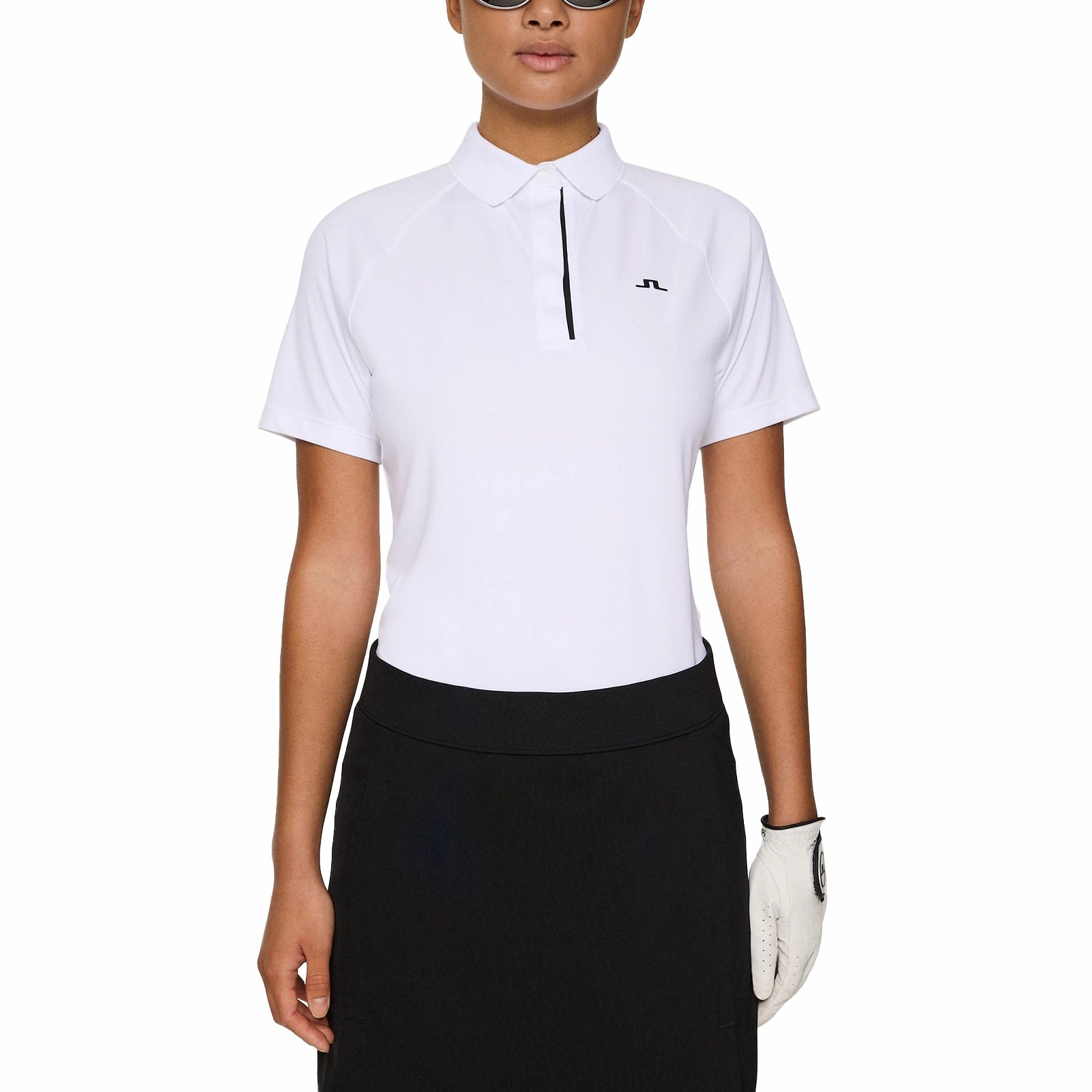 ZeroIrritation Seams J.Lindeberg Women's Tara Golf Polo Shirt - White