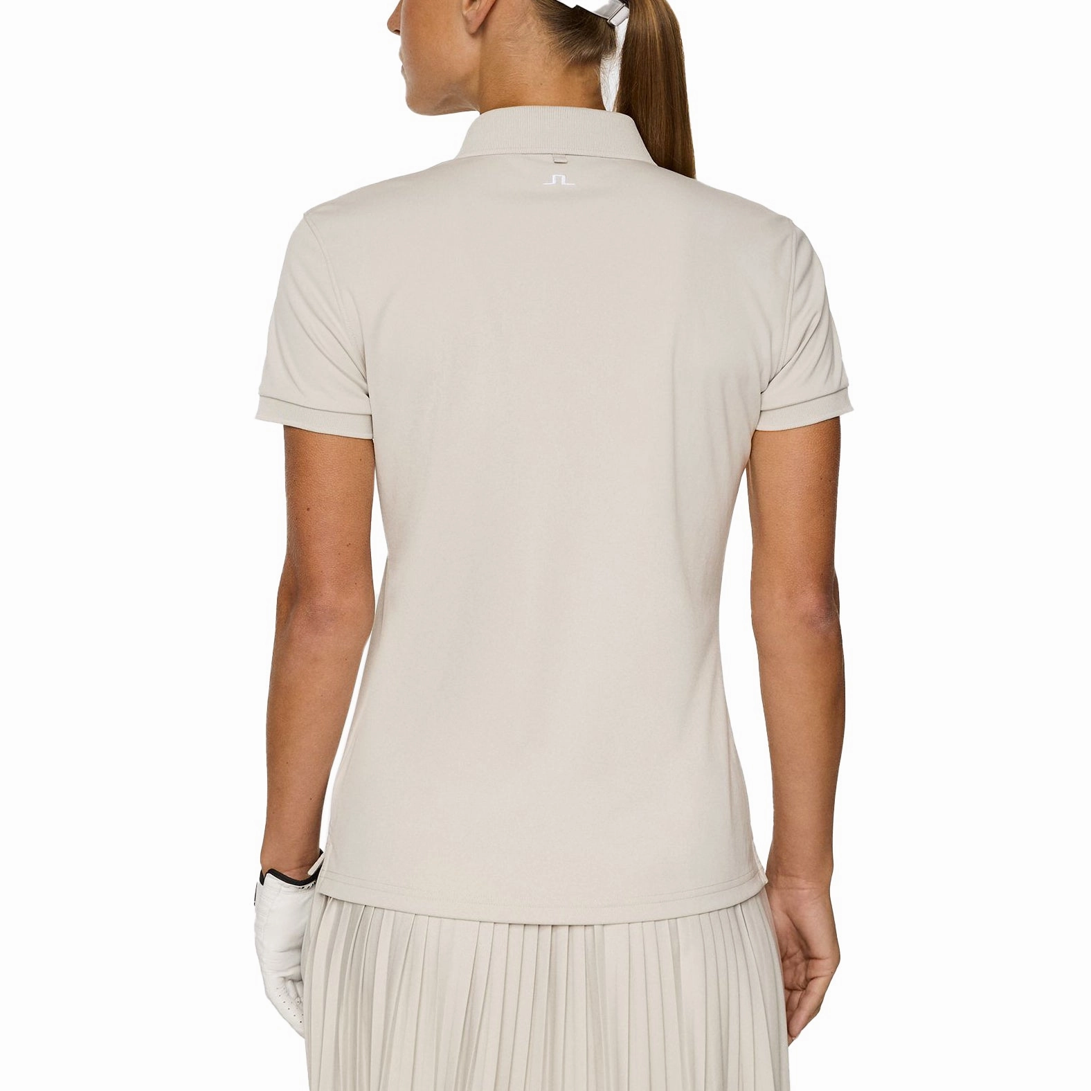 Club Style Recycled Polyester Mix J.Lindeberg Women's Tour Tech Golf Polo Shirt - Moonbeam